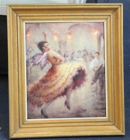 Andre H. Gouin Flamenco dancer in a cafe 38 x 31cm